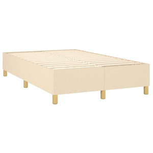 vidaXL Fabric Box Spring Bed Frame Cream 120x200 cm