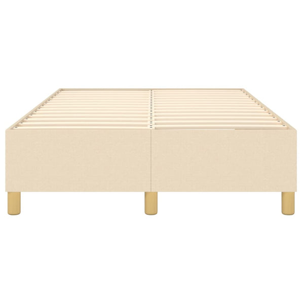 vidaXL Fabric Box Spring Bed Frame Cream 120x200 cm