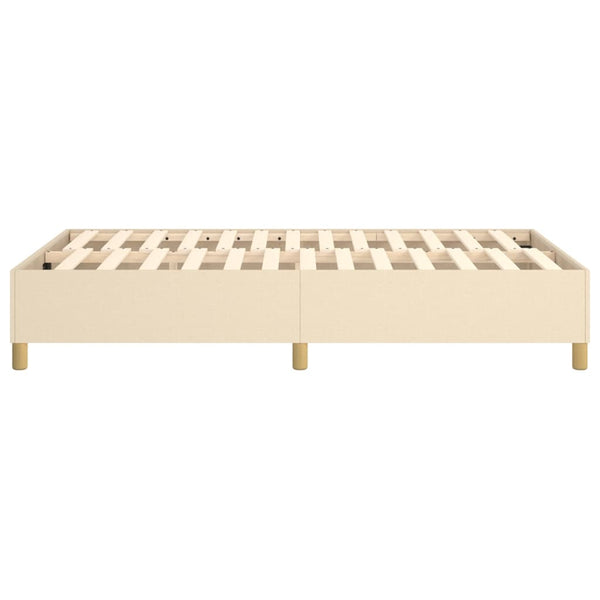 vidaXL Fabric Box Spring Bed Frame Cream 120x200 cm