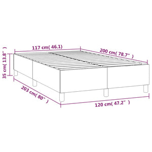 vidaXL Fabric Box Spring Bed Frame Cream 120x200 cm
