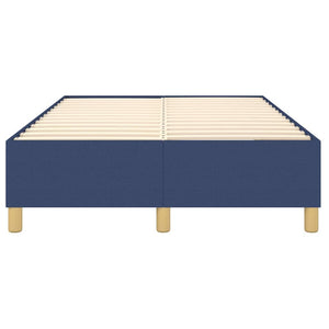 vidaXL Box Spring Bed Frame Blue 120x200 cm Fabric