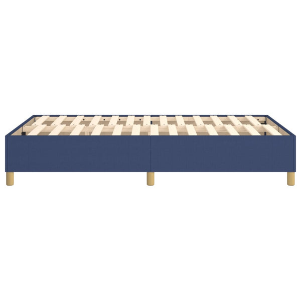vidaXL Box Spring Bed Frame Blue 120x200 cm Fabric