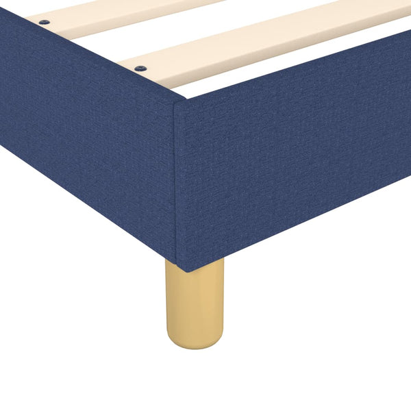 vidaXL Box Spring Bed Frame Blue 120x200 cm Fabric