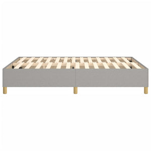vidaXL Box Spring Bed Frame Light Gray 140x190 cm Fabric
