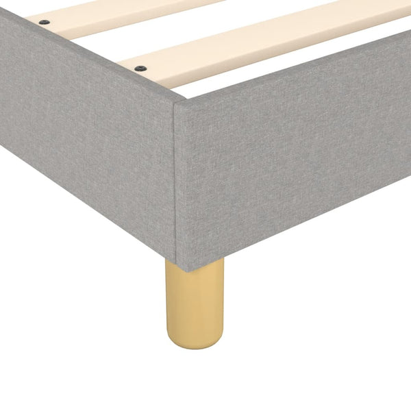 vidaXL Box Spring Bed Frame Light Gray 140x190 cm Fabric