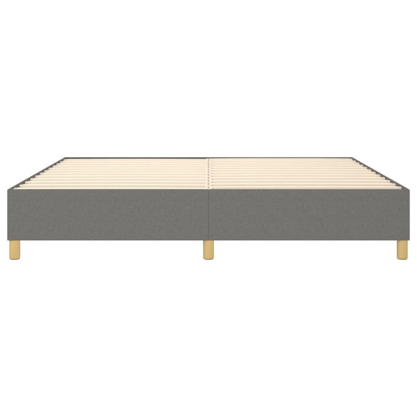 vidaXL Box Spring Bed Frame Dark Grey 140x190 cm Fabric