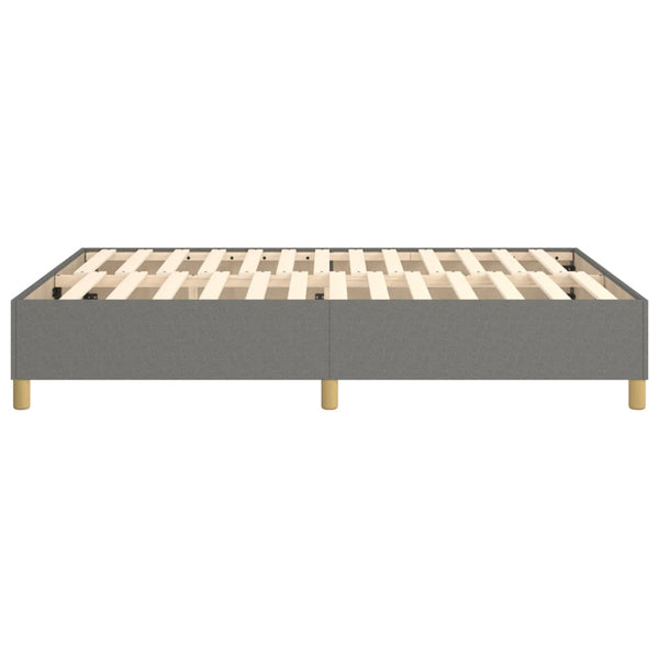 vidaXL Box Spring Bed Frame Dark Grey 140x190 cm Fabric