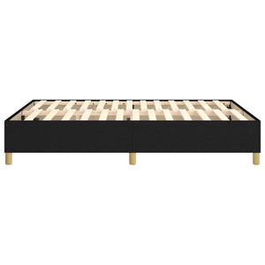 vidaXL Black Box Spring Bed Frame 140x190 cm Fabric