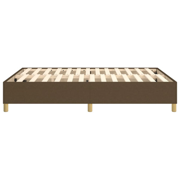 vidaXL Box Spring Bed Frame Dark Brown 140x190 cm Fabric