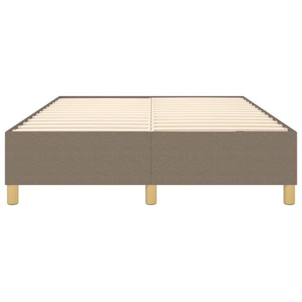 vidaXL Box Spring Bed Frame Taupe 140x190 cm Fabric