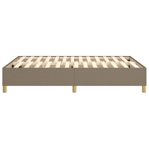 vidaXL Box Spring Bed Frame Taupe 140x190 cm Fabric