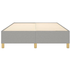vidaXL Box Spring Bed Frame Light Grey 140x200 cm Fabric