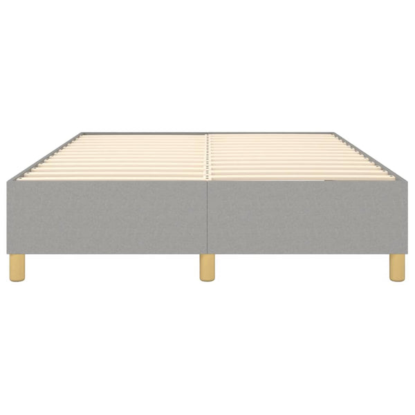 vidaXL Box Spring Bed Frame Light Grey 140x200 cm Fabric