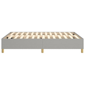 vidaXL Box Spring Bed Frame Light Grey 140x200 cm Fabric