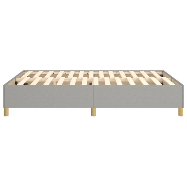 vidaXL Box Spring Bed Frame Light Grey 140x200 cm Fabric