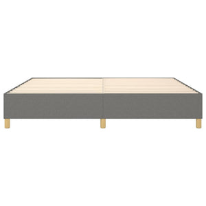 vidaXL Box Spring Bed Frame Dark Gray 140x200 cm Fabric