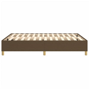 vidaXL Box Spring Bed Frame Dark Brown 140x200 cm Fabric