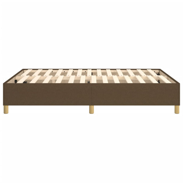 vidaXL Box Spring Bed Frame Dark Brown 140x200 cm Fabric