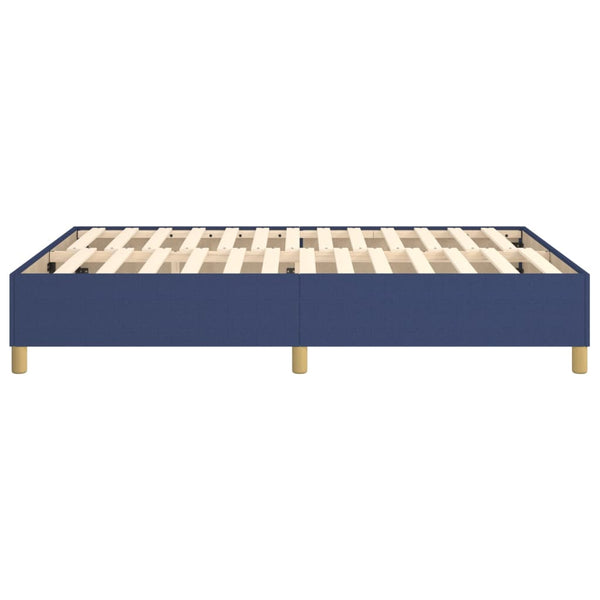 vidaXL Box Spring Bed Frame Blue 140x200 cm Fabric
