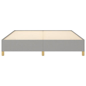 vidaXL Light Grey Box Spring Bed Frame 160x200 cm Fabric