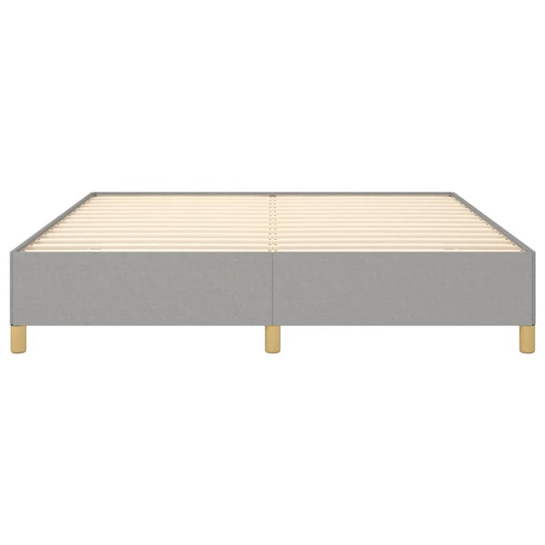 vidaXL Light Grey Box Spring Bed Frame 160x200 cm Fabric