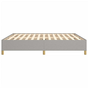 vidaXL Light Grey Box Spring Bed Frame 160x200 cm Fabric