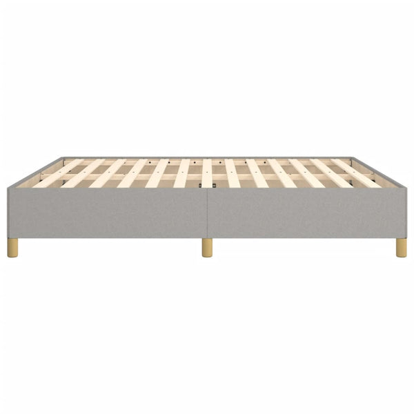 vidaXL Light Grey Box Spring Bed Frame 160x200 cm Fabric