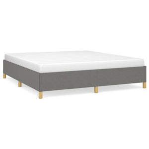 vidaXL Dark Grey Box Spring Bed Frame 160x200 cm Fabric
