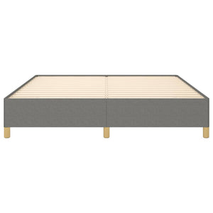 vidaXL Dark Grey Box Spring Bed Frame 160x200 cm Fabric