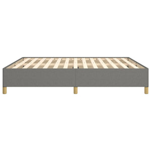 vidaXL Dark Grey Box Spring Bed Frame 160x200 cm Fabric