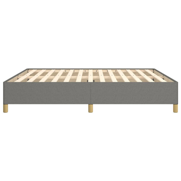 vidaXL Dark Grey Box Spring Bed Frame 160x200 cm Fabric