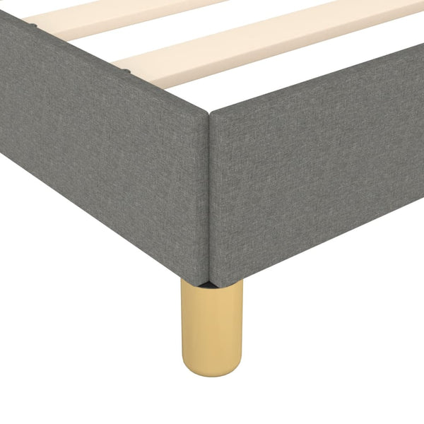 vidaXL Dark Grey Box Spring Bed Frame 160x200 cm Fabric