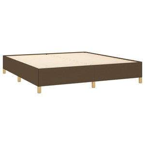 vidaXL Box Spring Bed Frame Dark Brown 160x200 cm Fabric