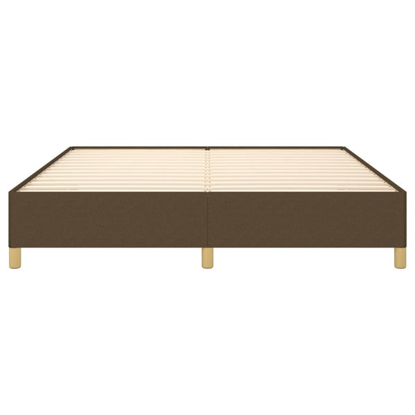 vidaXL Box Spring Bed Frame Dark Brown 160x200 cm Fabric