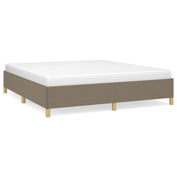 vidaXL Box Spring Bed Frame Taupe 160x200 cm Fabric