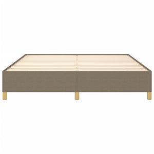 vidaXL Box Spring Bed Frame Taupe 160x200 cm Fabric