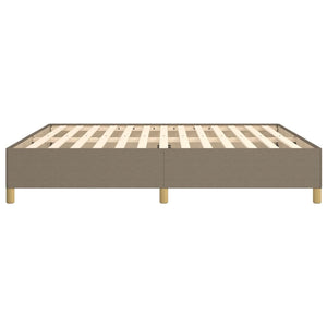 vidaXL Box Spring Bed Frame Taupe 160x200 cm Fabric