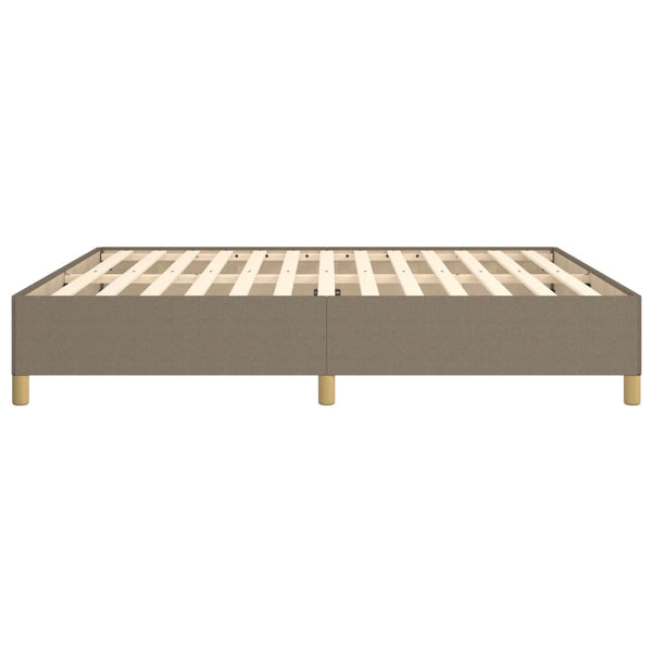 vidaXL Box Spring Bed Frame Taupe 160x200 cm Fabric
