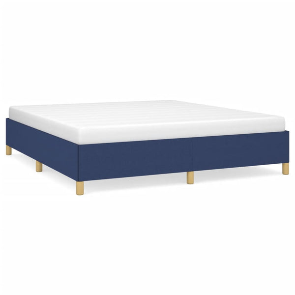 vidaXL Box Spring Bed Frame Blue 160x200 cm Fabric