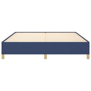 vidaXL Box Spring Bed Frame Blue 160x200 cm Fabric