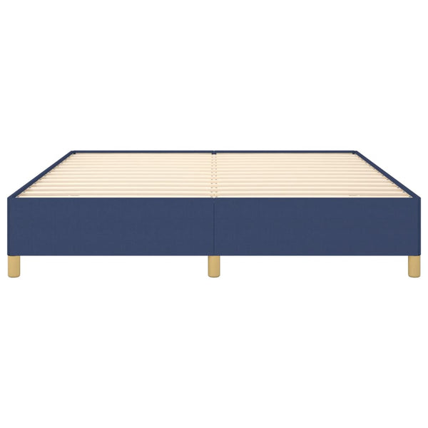 vidaXL Box Spring Bed Frame Blue 160x200 cm Fabric