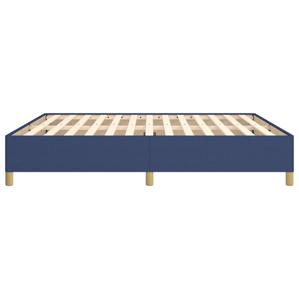 vidaXL Box Spring Bed Frame Blue 160x200 cm Fabric