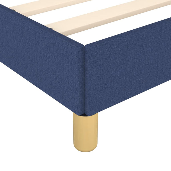 vidaXL Box Spring Bed Frame Blue 160x200 cm Fabric