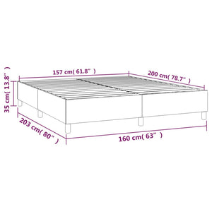 vidaXL Box Spring Bed Frame Blue 160x200 cm Fabric