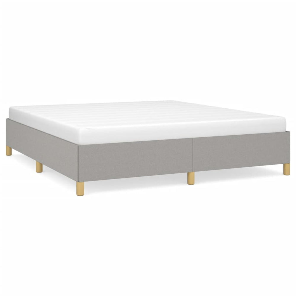 vidaXL Box Spring Bed Frame Light Grey 180x200 cm Fabric