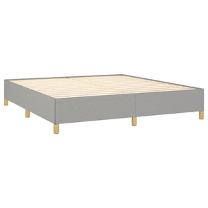 vidaXL Box Spring Bed Frame Light Grey 180x200 cm Fabric