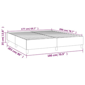 vidaXL Box Spring Bed Frame Light Grey 180x200 cm Fabric