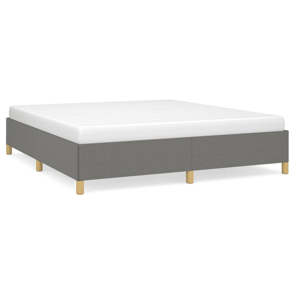vidaXL Box Spring Bed Frame Dark Grey 180x200 cm Fabric