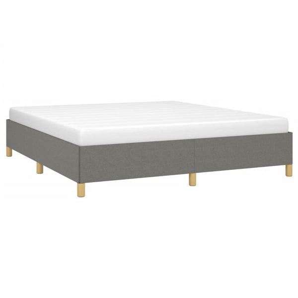 vidaXL Box Spring Bed Frame Dark Grey 180x200 cm Fabric