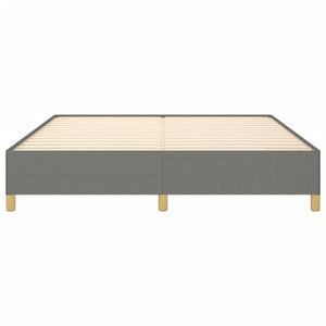vidaXL Box Spring Bed Frame Dark Grey 180x200 cm Fabric